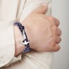 Bracelet bleu ancre marine ZB0315